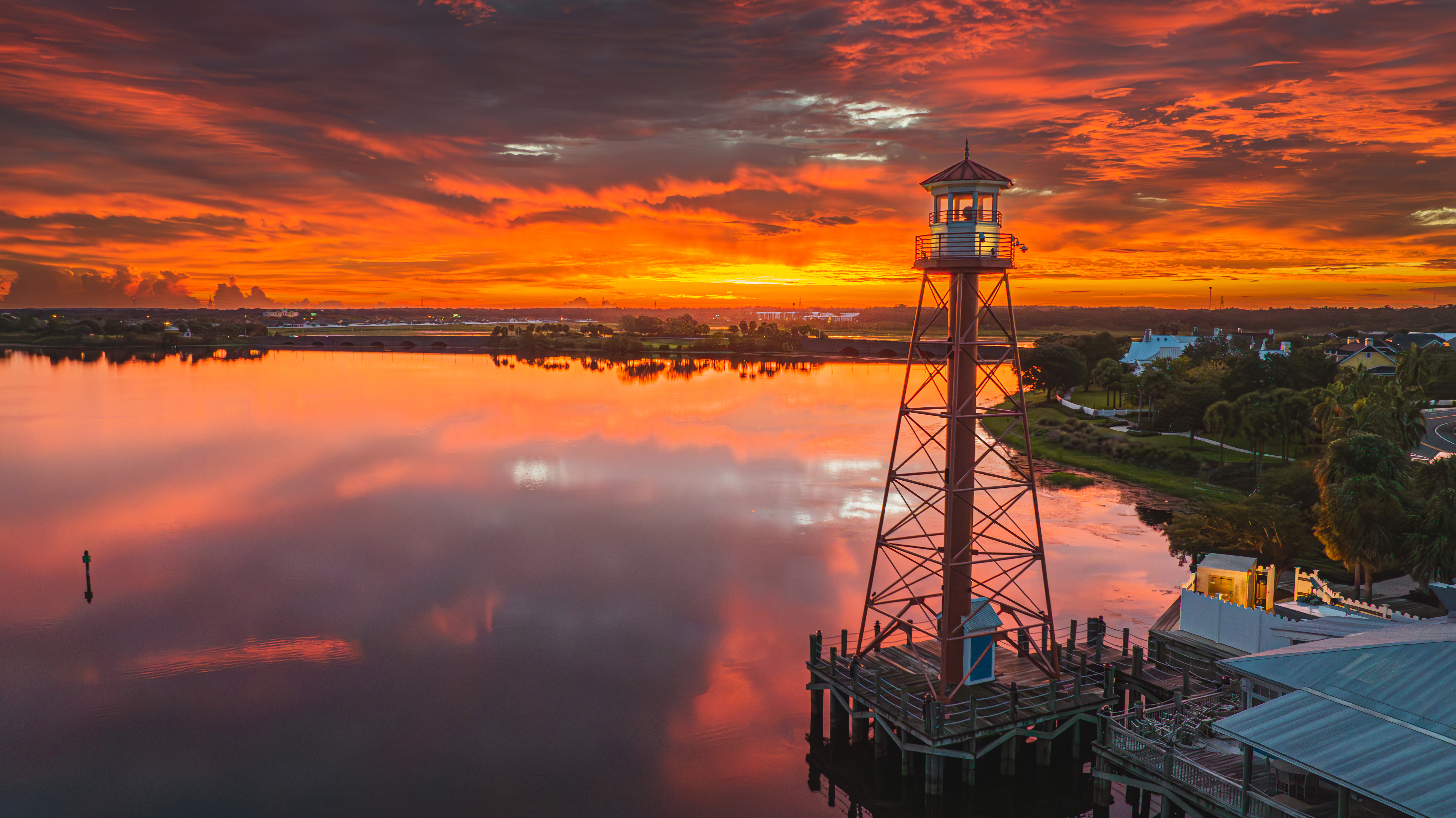 Aerial drone photography Central Florida — sunrise landscape